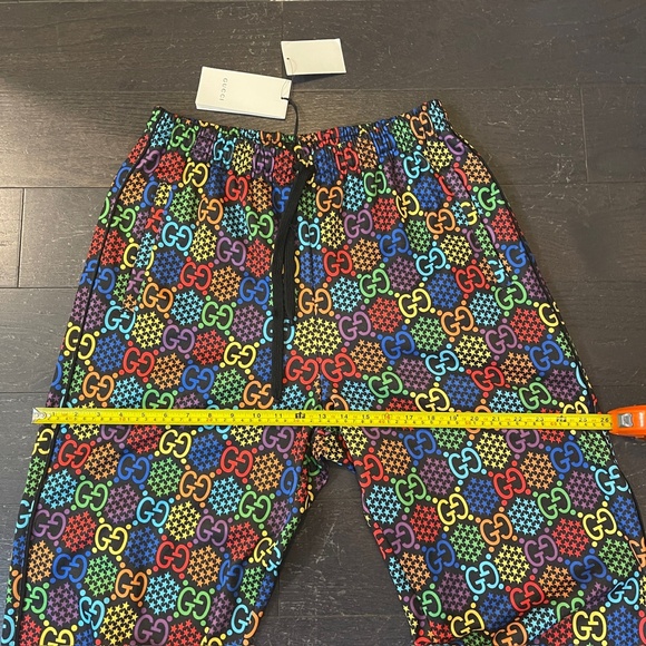 BNWT NEW GUCCI Men's Black Loose GG Psychedelic Print Track Pants MEDIUM - Picture 8 of 9